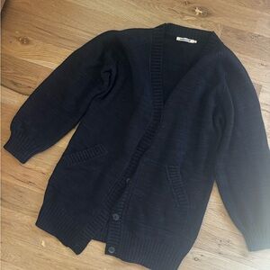 Misha And Puff Wool Carbon long Cardigan Sweater M/L